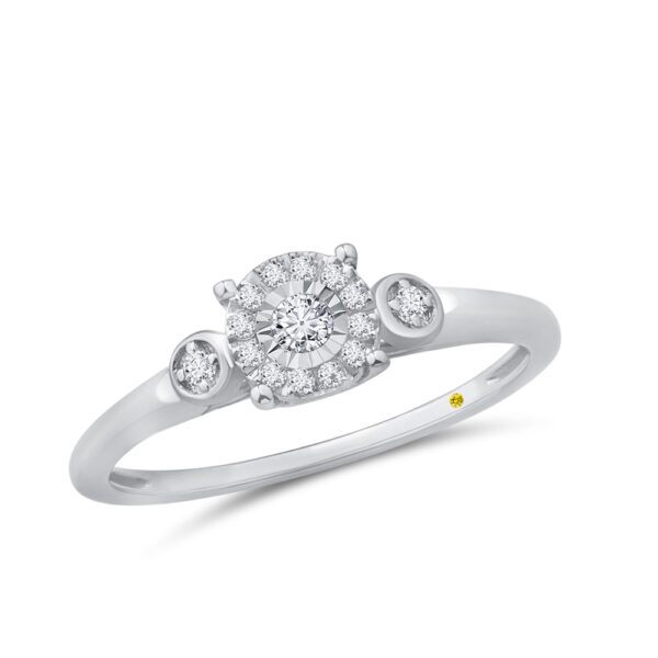 Three Stone Themed Lab Grown Diamond Promise Ring