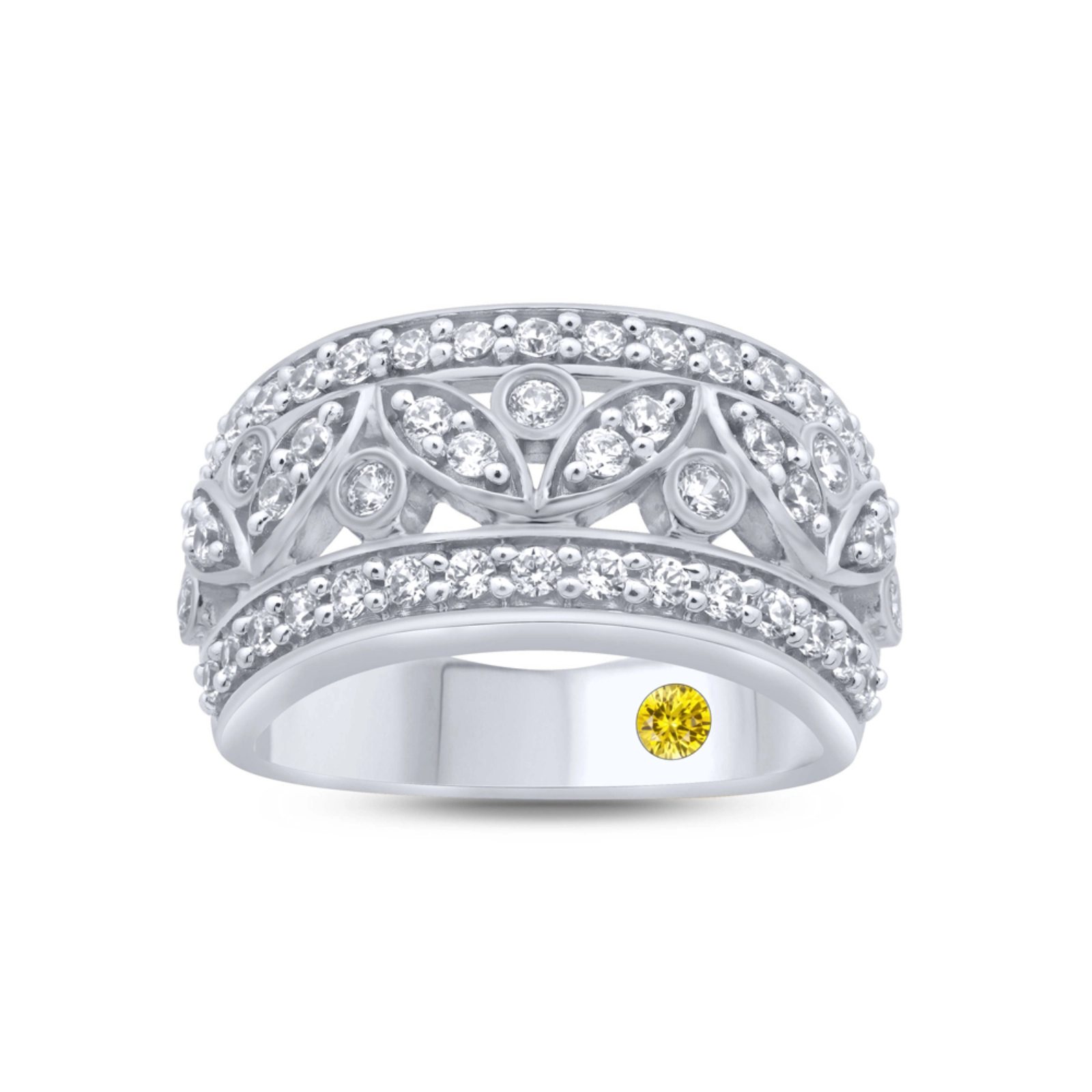 Art Deco Lab Created Diamond Anniversary Ring (7/8 ct. tw.) | Ayra