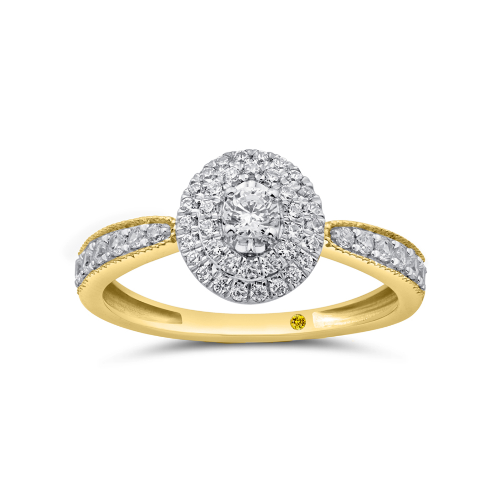 Halo Lab Created Diamond Engagement Ring | Bidu