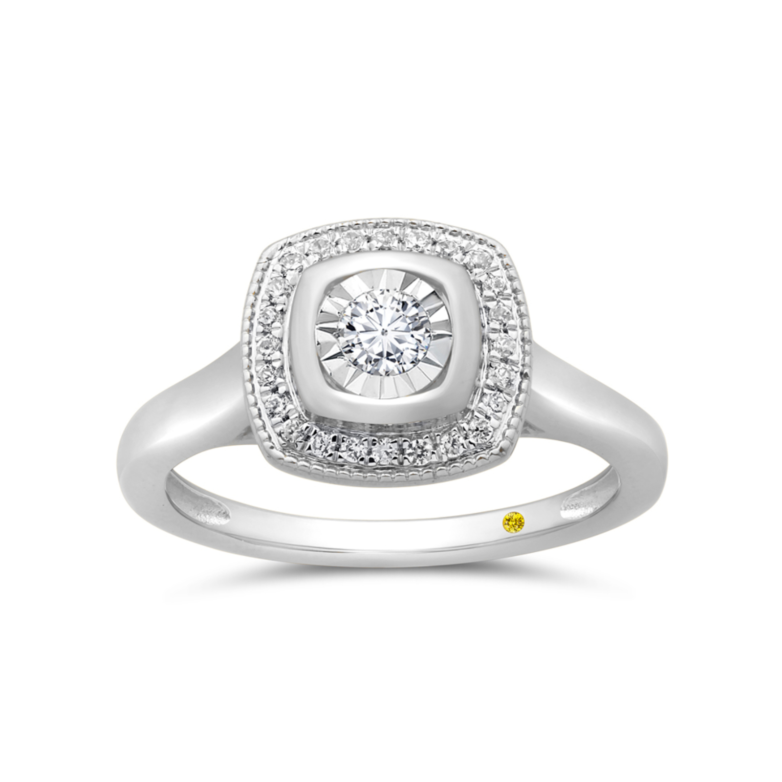 Lab Created Halo Diamond Engagement Ring | Lula