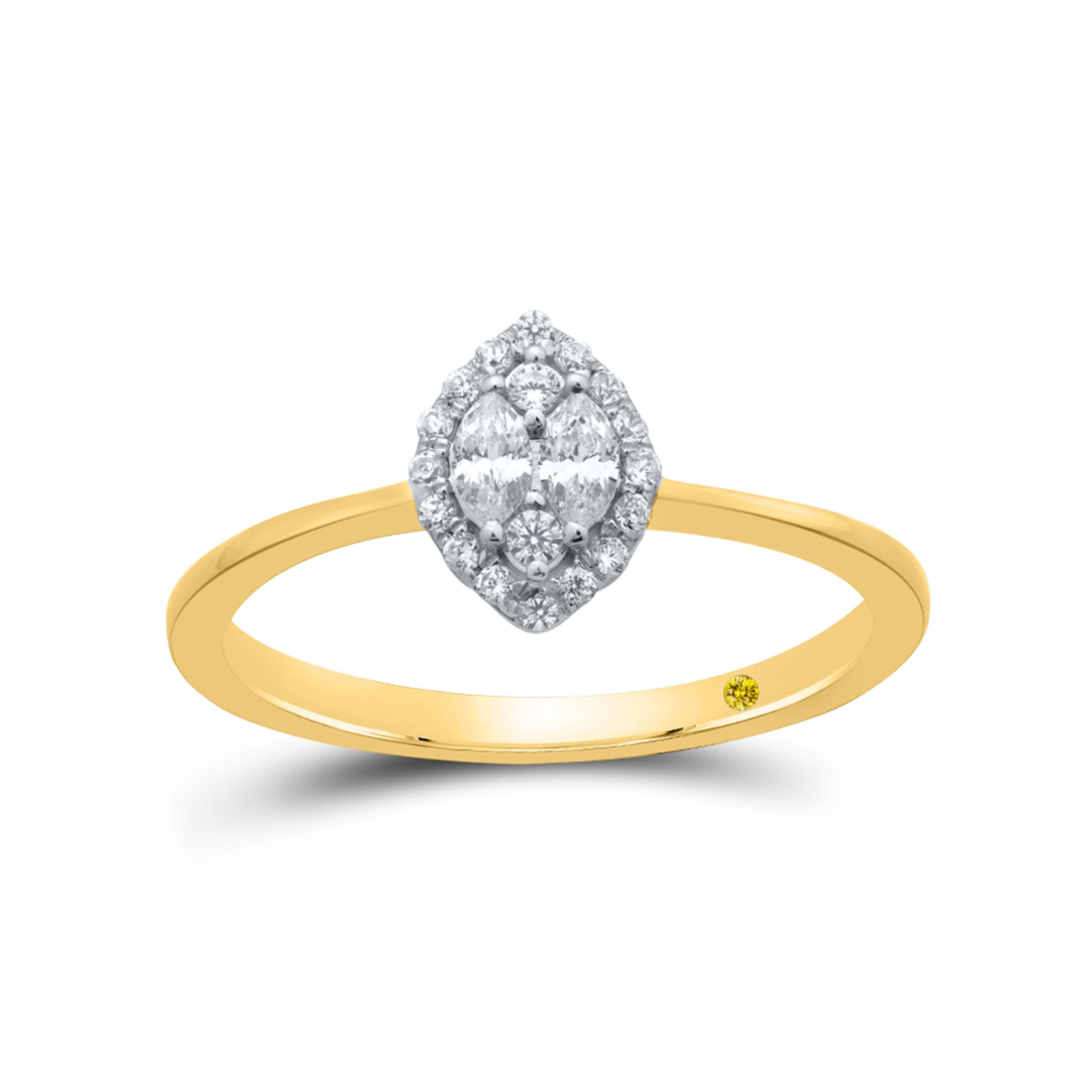 Marquise Shaped Lab created Diamond Cluster Ring (1/5 ct. tw.) | Cass
