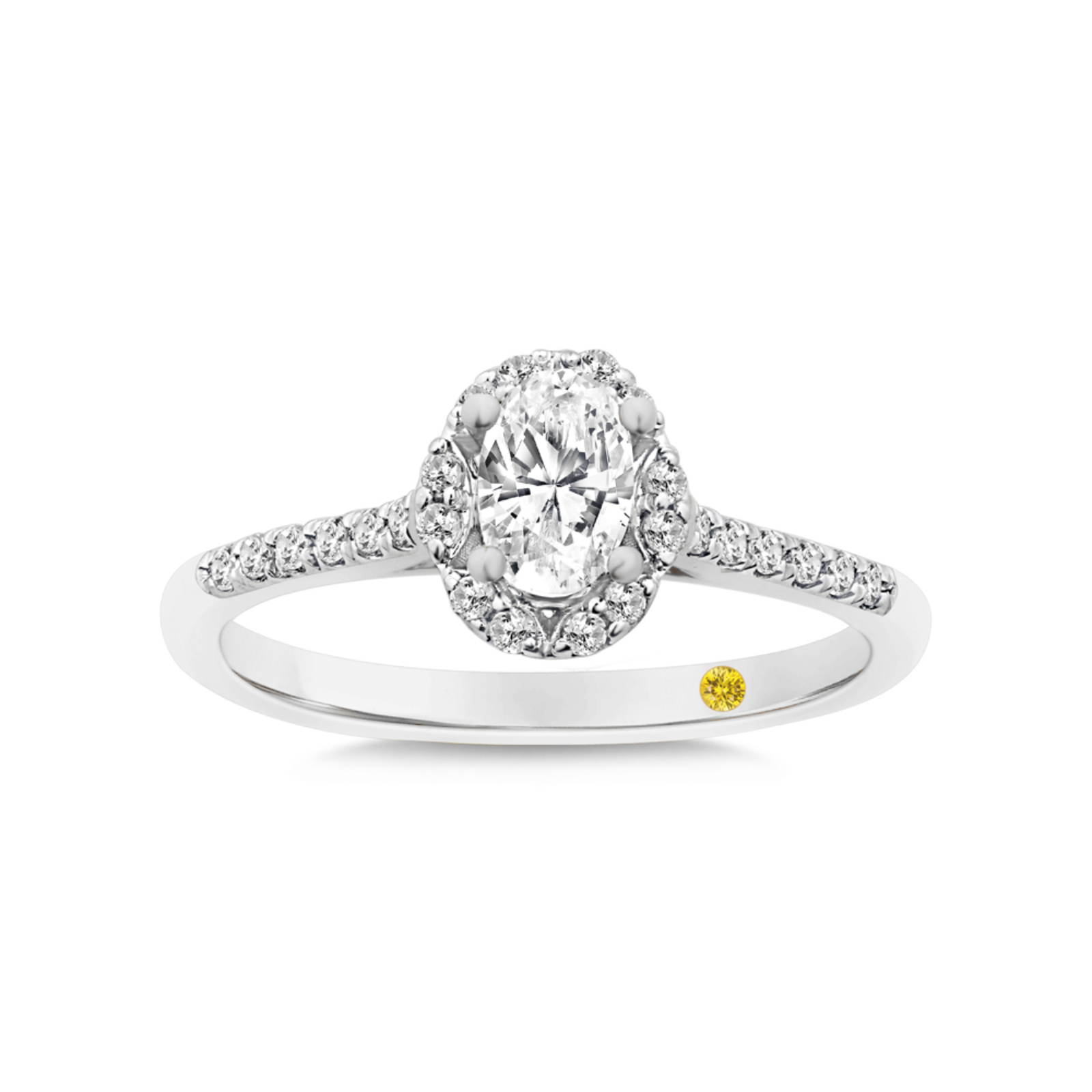 Oval Shape Lab Created Diamond Engagement Ring | Emmy