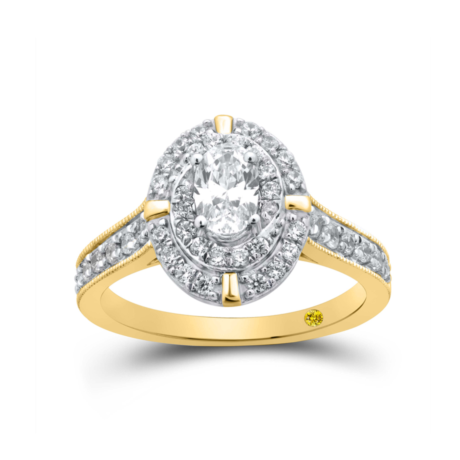 Lab Created Halo Diamond Engagement Ring | Atty