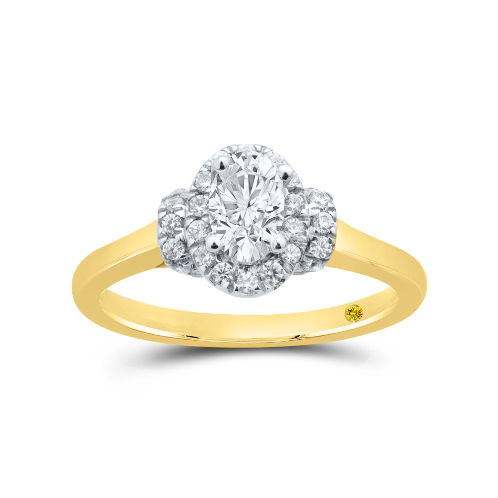 Lab Created Oval Diamond Engagement Ring (3/4 ct. tw.) | Audy