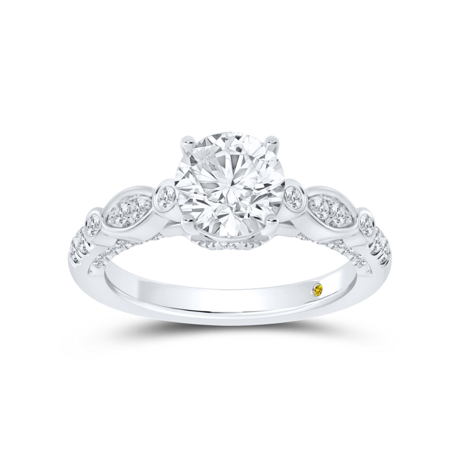 Lab Created Round Brilliant Cut Diamond Engagement Ring (1 - 3 ct. tw.) | Cyan