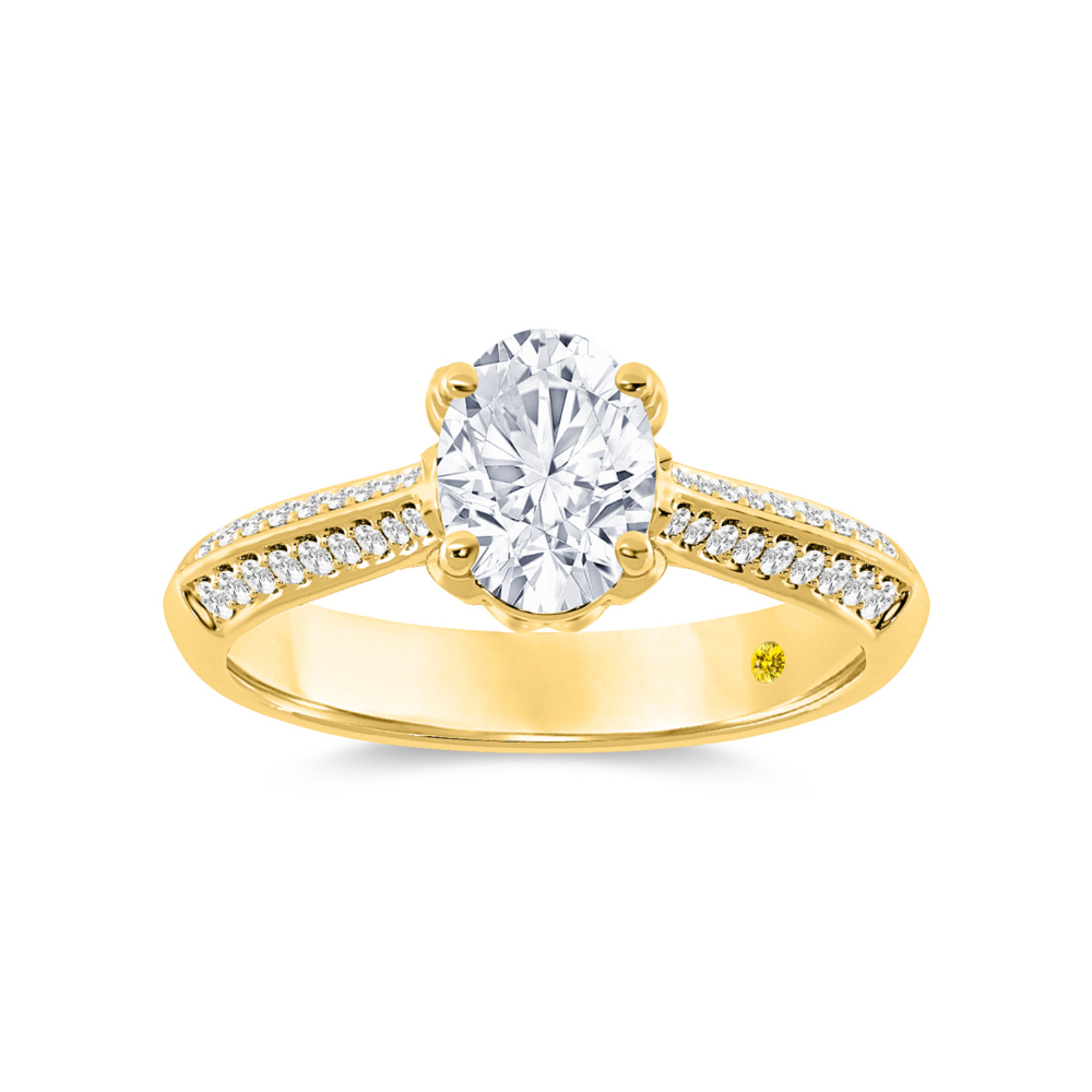 Lab Created Round Brilliant Cut Diamond Engagement Ring (1 1/4 ct. tw.) | Uzma