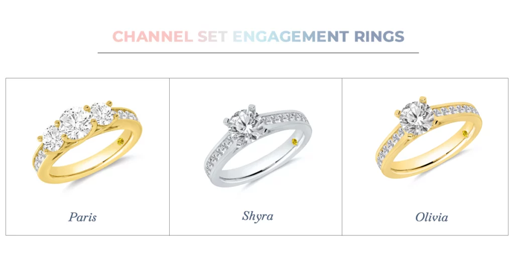 Channel Set Engagement Rings