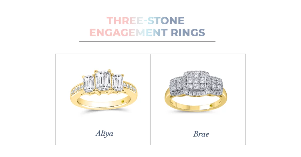 Three-Stone Engagement Rings