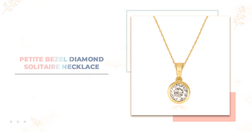 Petite Bezel Diamond Solitaire Necklace