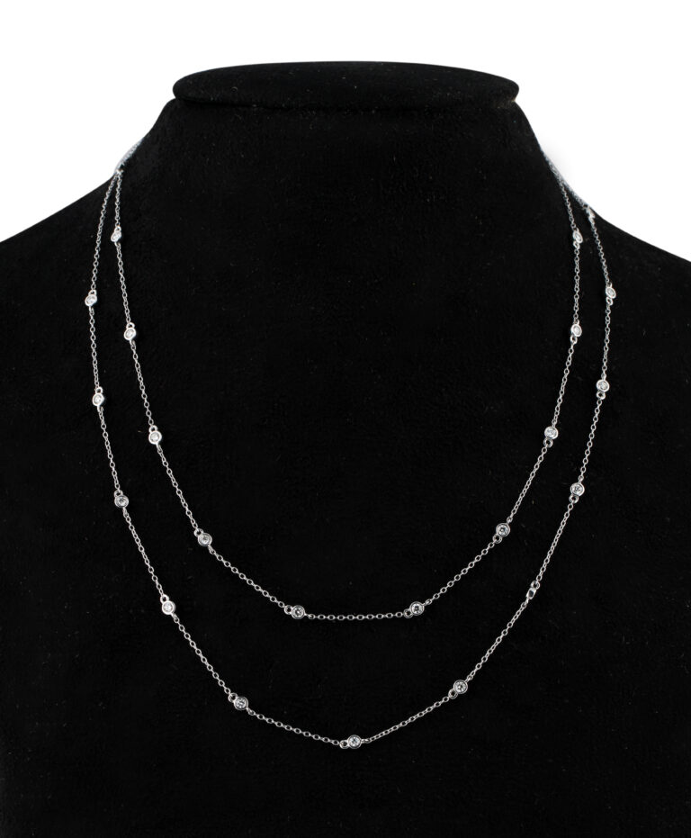 Lab Grown Diamond Station Necklace (36 inches)