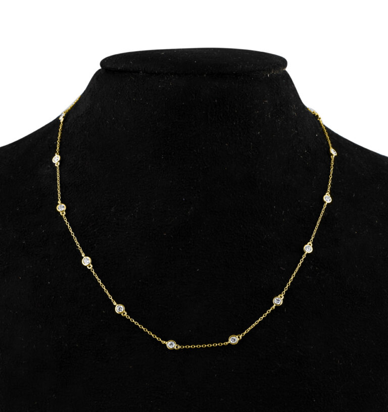 Lab Grown Diamond Station Necklace (18-20 inches)
