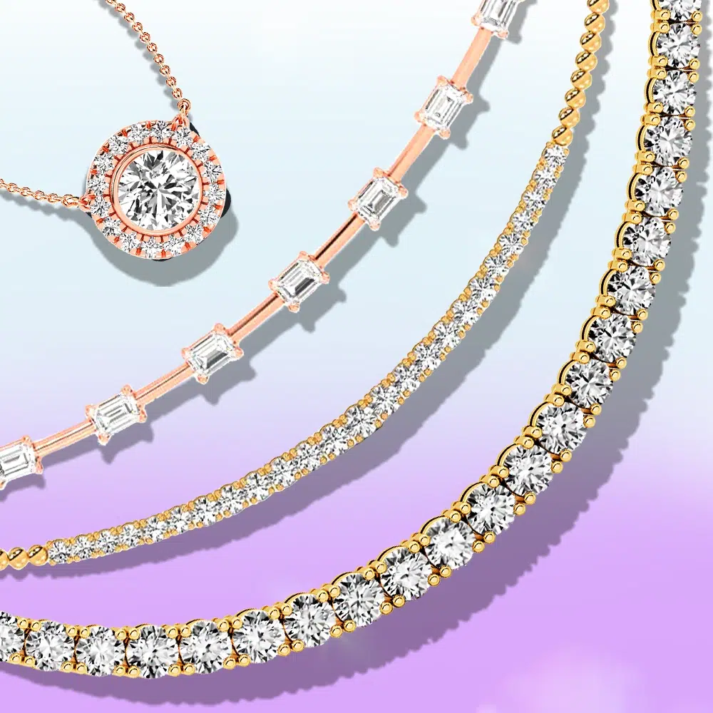 【HYERES LOR】24FW★ Essence Lab Diamond X Necklace 10K Lab Grown Diamond 18