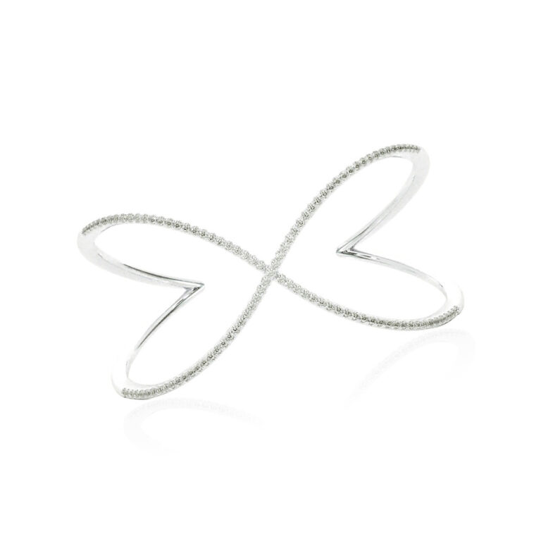 Crossover Lab Grown Diamond Bangle Bracelet