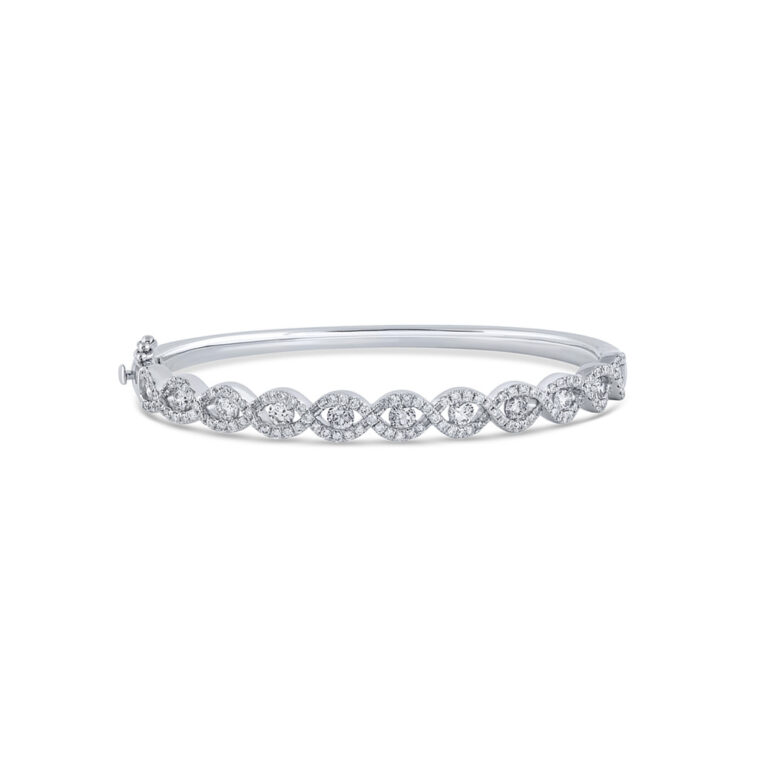 Infinity Themed Lab Grown Diamond Bangle Bracelet