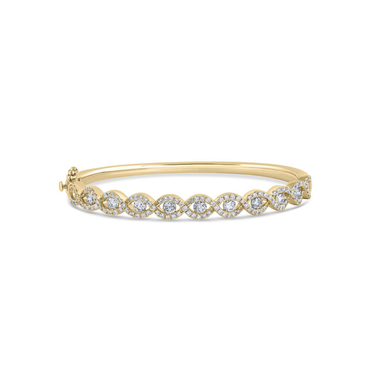 Infinity Themed Lab Grown Diamond Bangle Bracelet