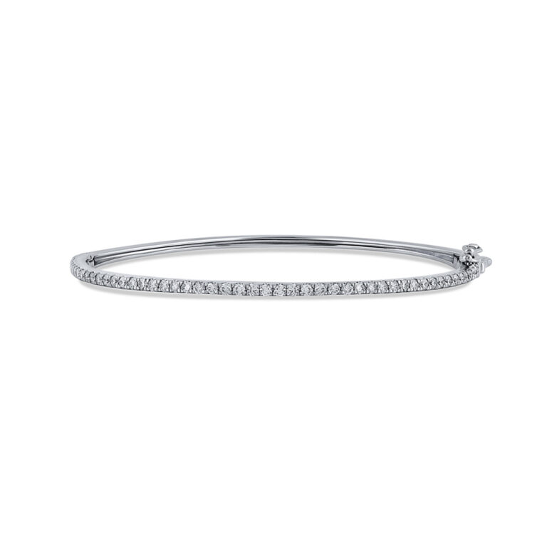 Pave Set Lab Grown Diamond Bangle Bracelet