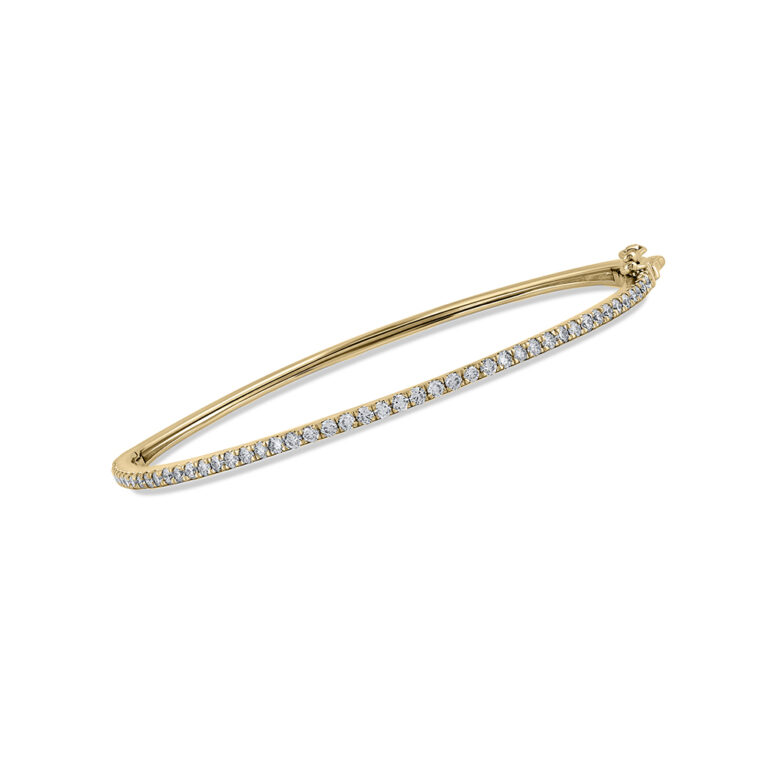Pave Set Lab Grown Diamond Bangle Bracelet