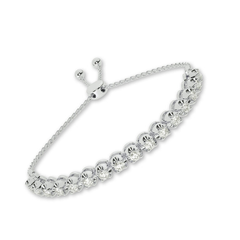 Quintessential Lab Grown Diamond Bolo Bracelet