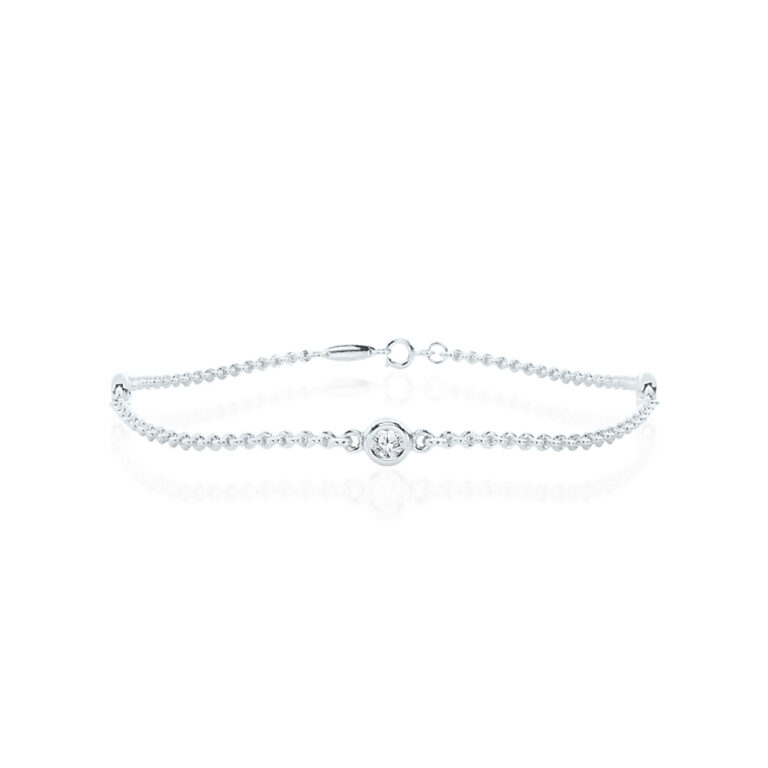 Three Stone Lab Grown Diamond Bracelet