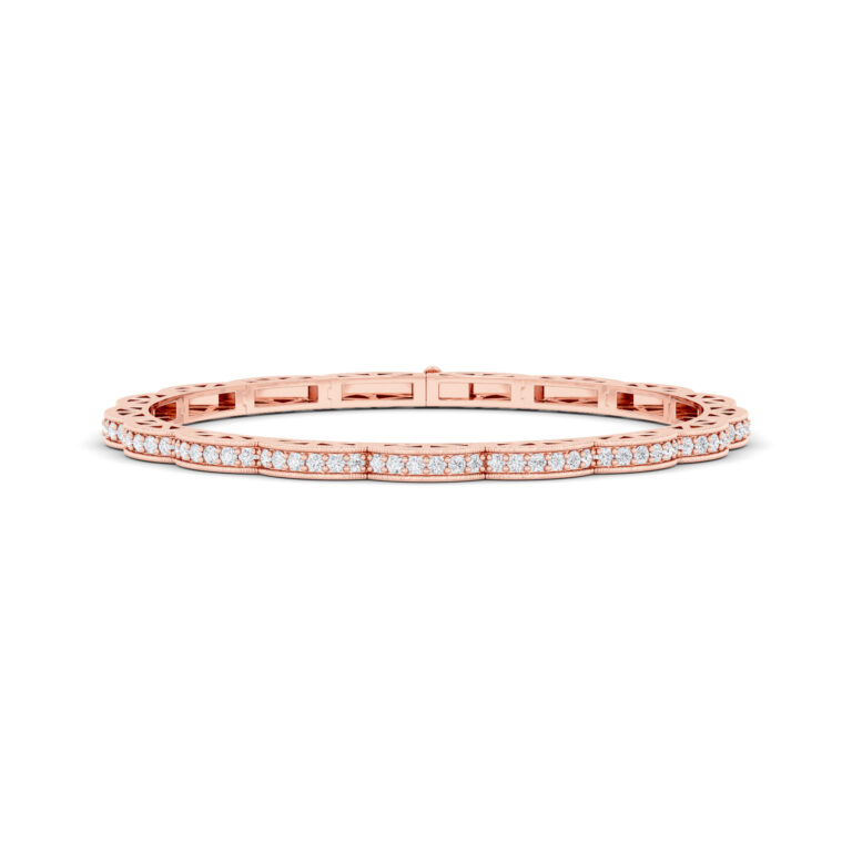 Vintage Inspired Lab Grown Diamond Tennis Bracelet