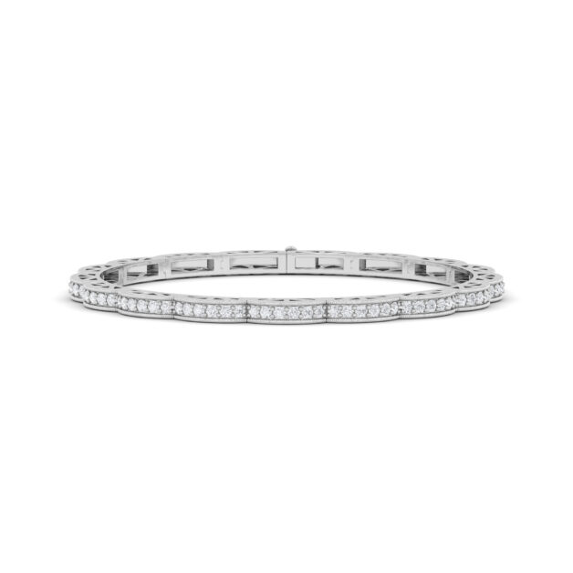 Vintage Inspired Lab Grown Diamond Tennis Bracelet | 14K White Gold 2 ct.tw. _1