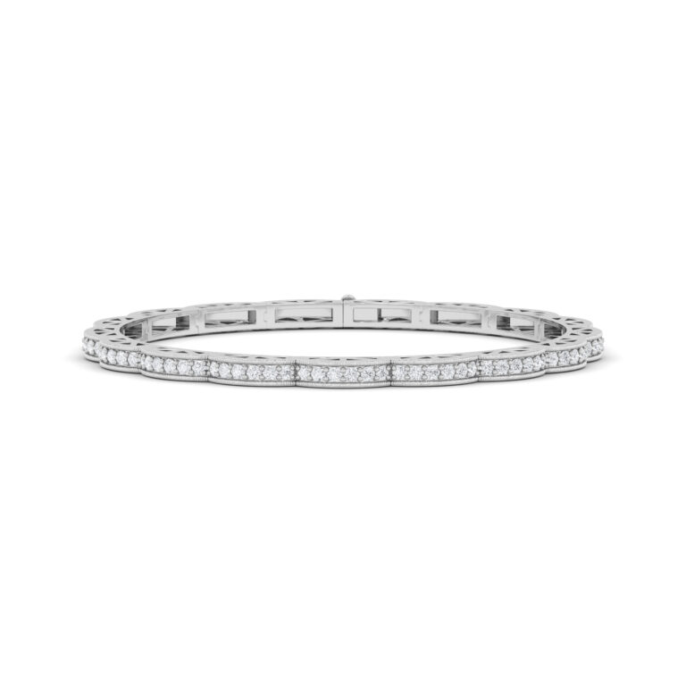 Vintage Inspired Lab Grown Diamond Tennis Bracelet