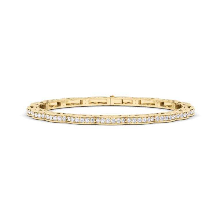 Vintage Inspired Lab Grown Diamond Tennis Bracelet