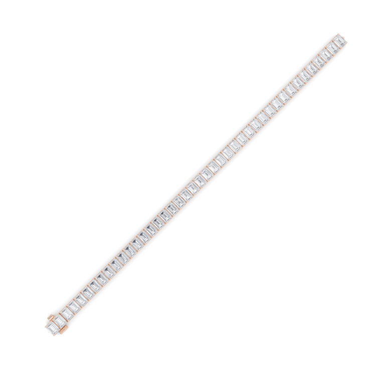 Lab Grown Emerald Gradeur Diamond Tennis Bracelet