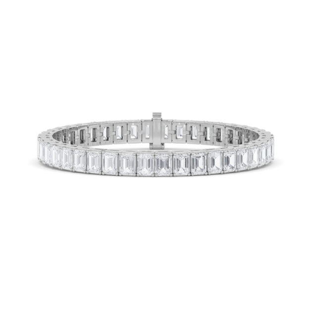 Lab Grown Emerald Gradeur Diamond Tennis Bracelet