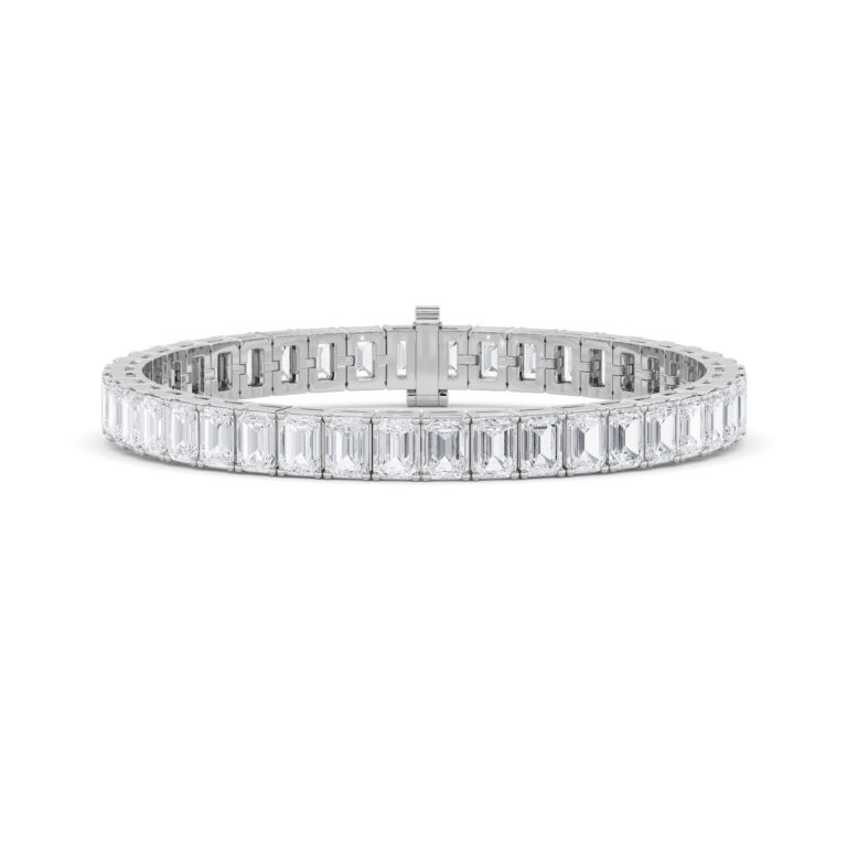 Lab Grown Emerald Gradeur Diamond Tennis Bracelet