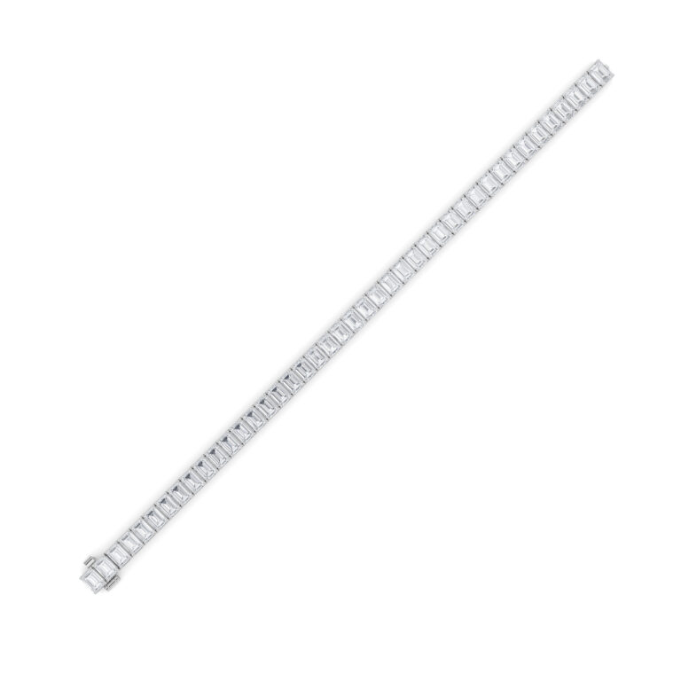 Lab Grown Emerald Gradeur Diamond Tennis Bracelet