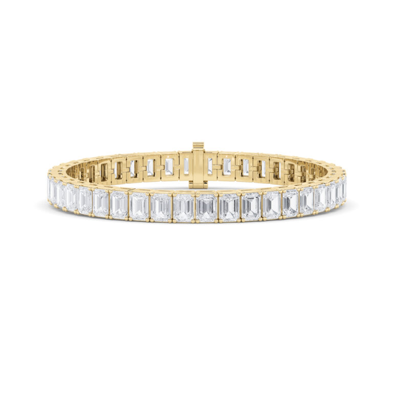 Lab Grown Emerald Gradeur Diamond Tennis Bracelet