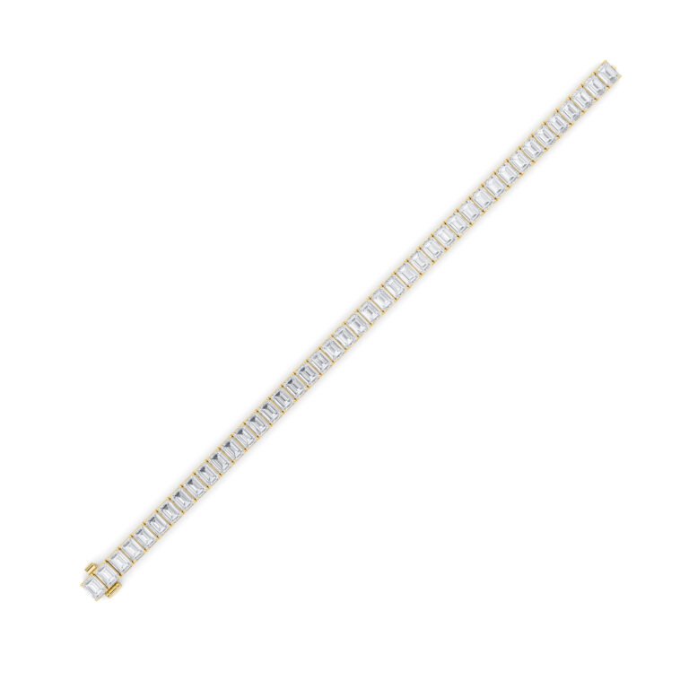 Lab Grown Emerald Gradeur Diamond Tennis Bracelet