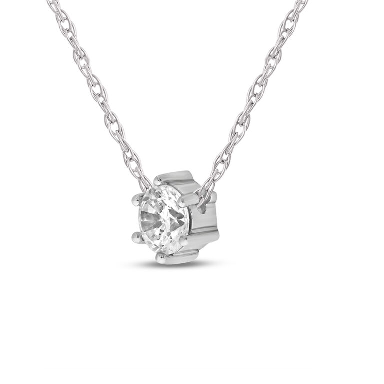 Iconic Six Prong Lab Grown Diamond Solitaire Necklace