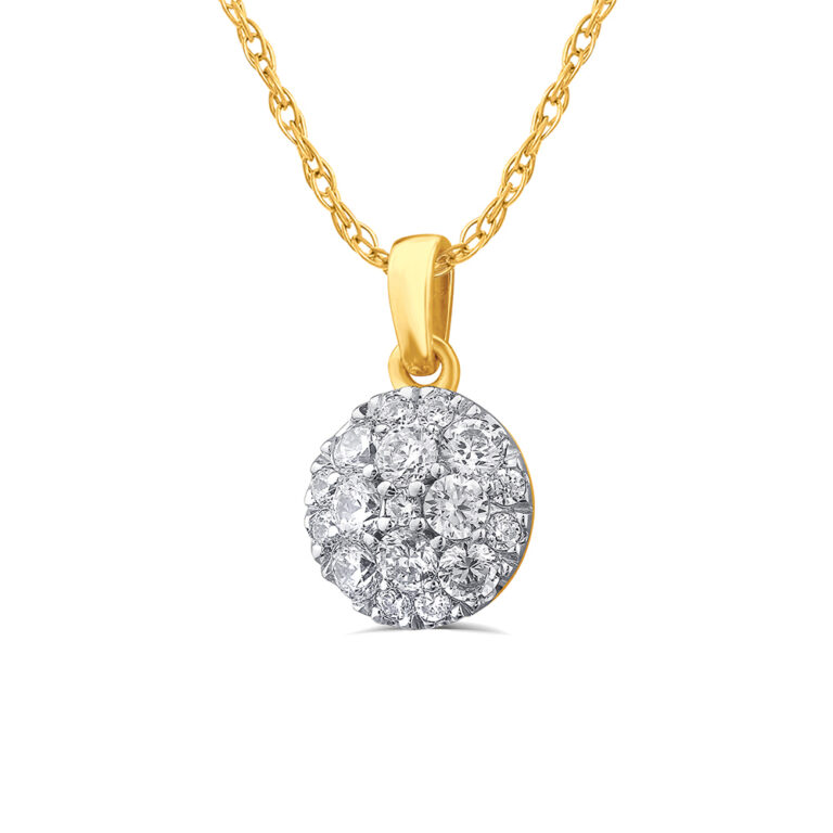 Round Lab Grown Cluster Diamond Necklace