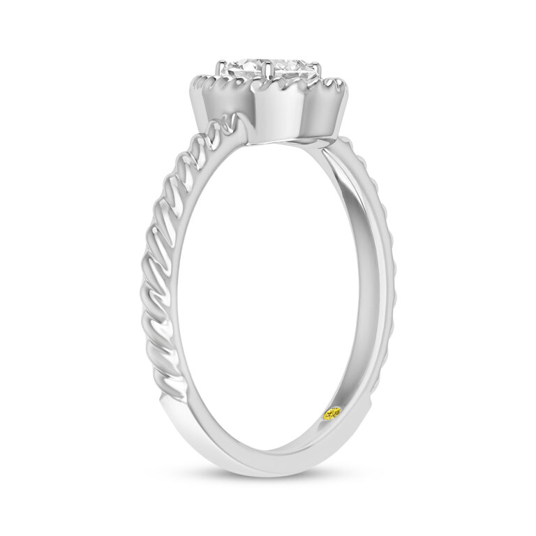 Soleil Lab Grown Pear Shaped Solitiare Diamond Ring