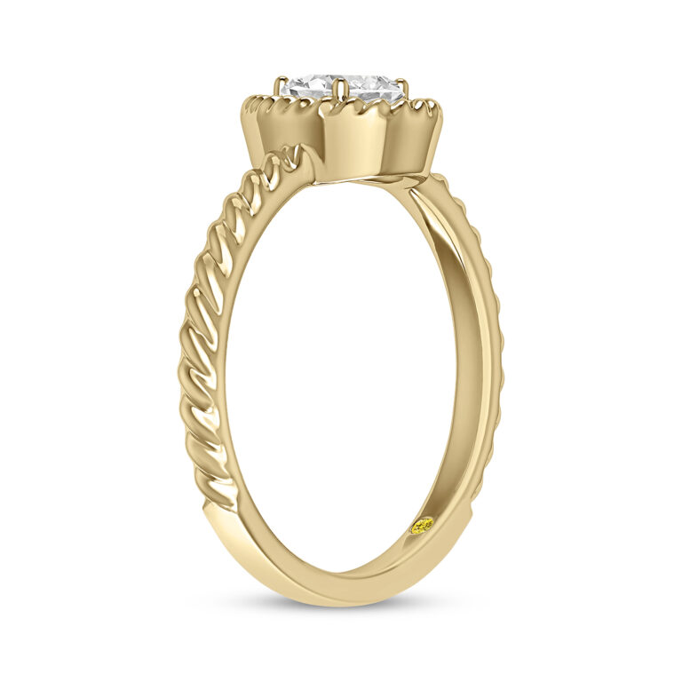 Soleil Lab Grown Pear Shaped Solitiare Diamond Ring
