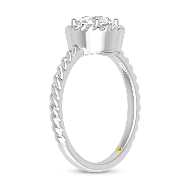 Soleil Lab Grown Pear Shaped Solitiare Diamond Ring