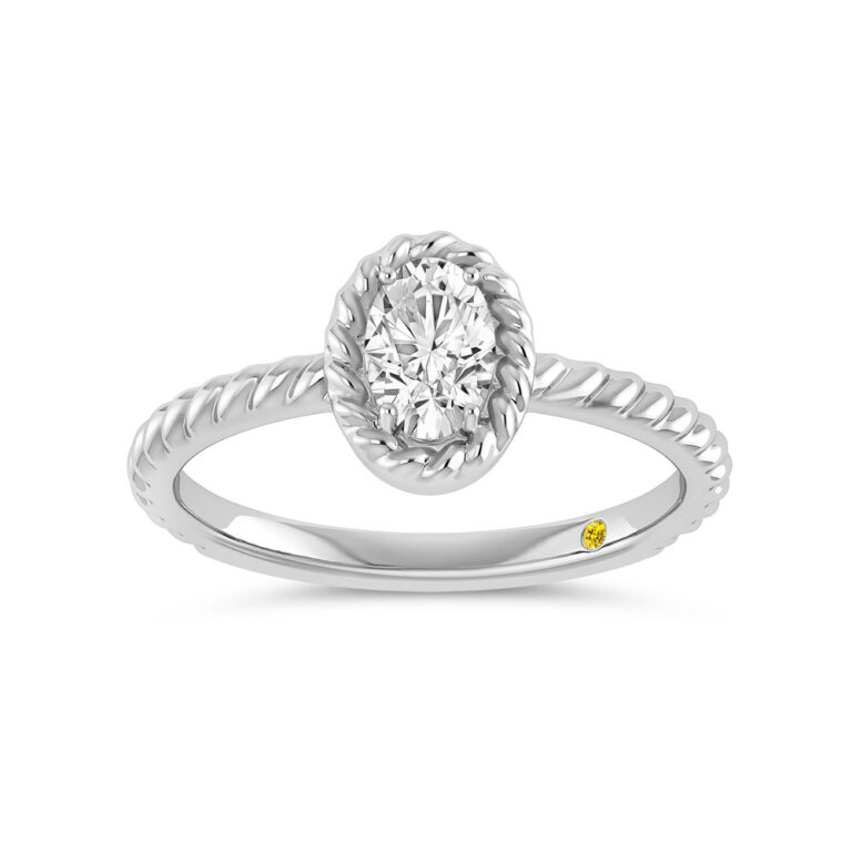 Soleil Lab Grown Pear Shaped Solitiare Diamond Ring
