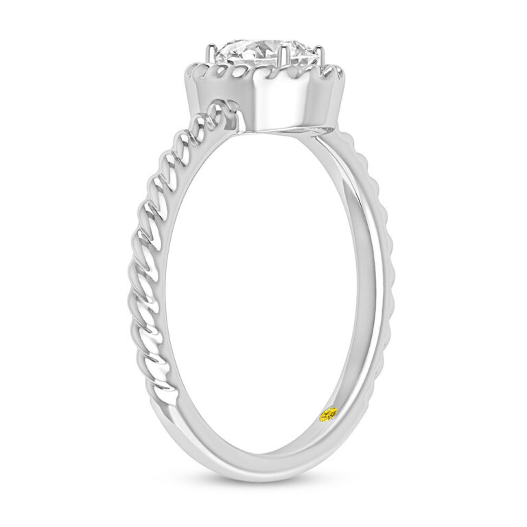 Soleil Lab Grown Pear Shaped Solitiare Diamond Ring