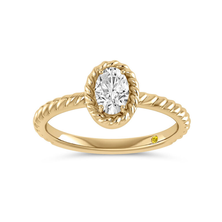 Soleil Lab Grown Pear Shaped Solitiare Diamond Ring