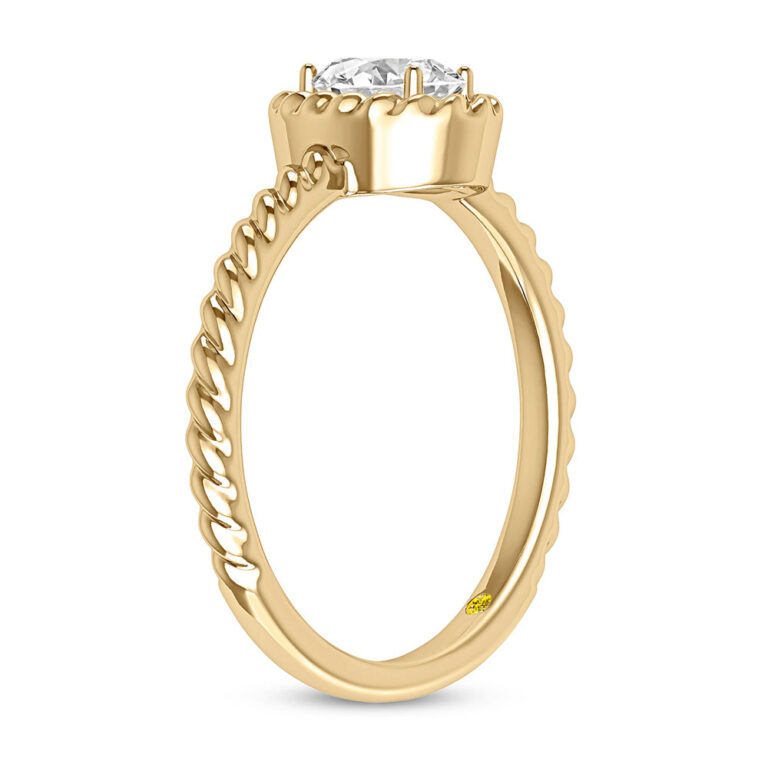 Soleil Lab Grown Pear Shaped Solitiare Diamond Ring
