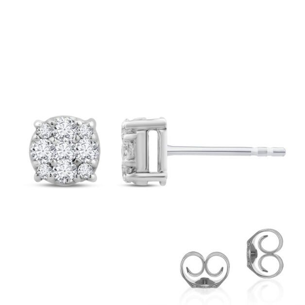 Magnificent Lab Grown Stud Diamond Earrings