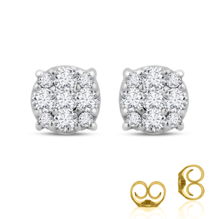 Magnificent Lab Grown Stud Diamond Earrings