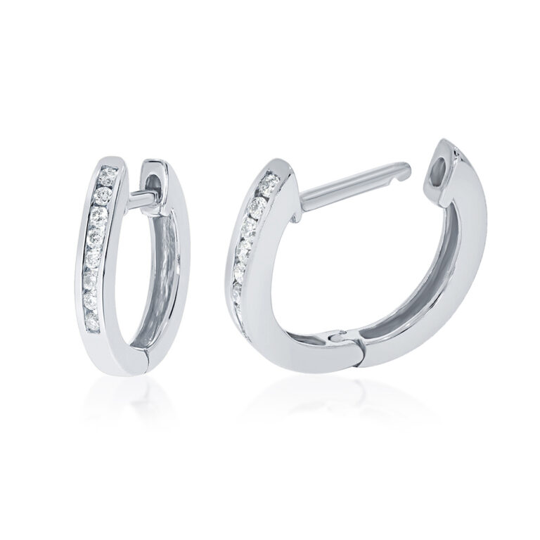 Dainty Lab Grown Diamond Huggie Earrings