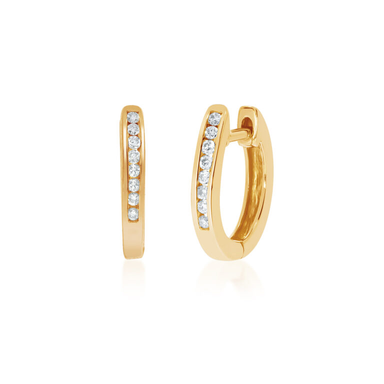 Dainty Lab Grown Diamond Huggie Earrings
