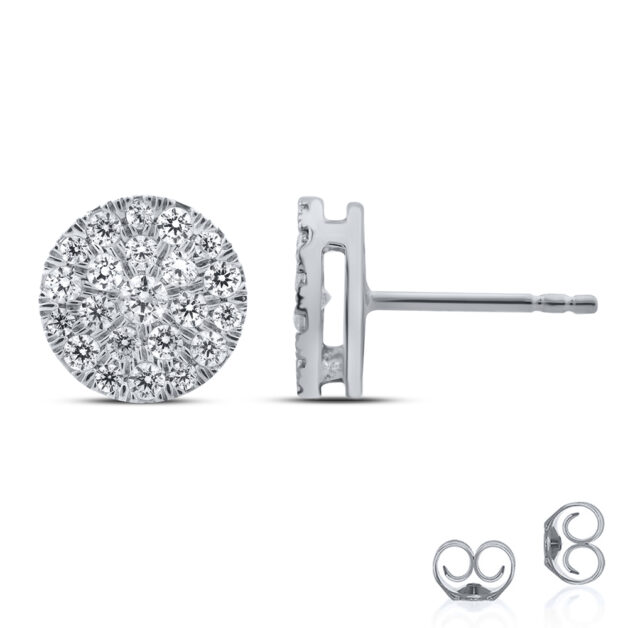 Concentric Lab Grown Diamond Stud Earrings