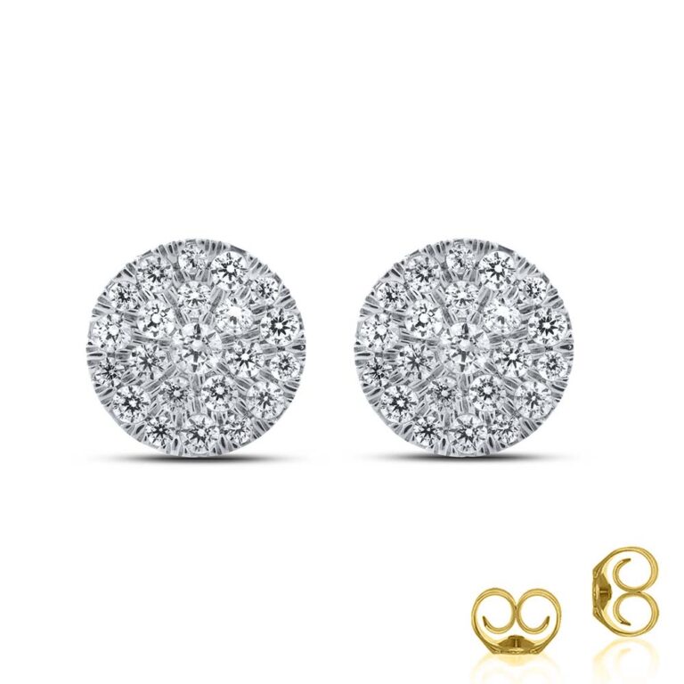 Concentric Lab Grown Diamond Stud Earrings
