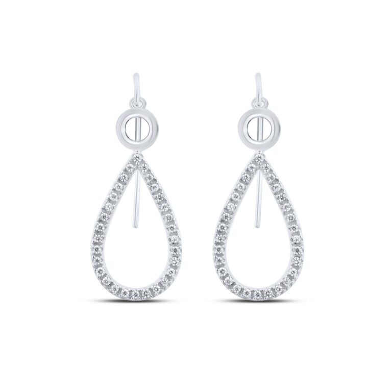 Pear Shaped Dangling Lab Diamond Earrings