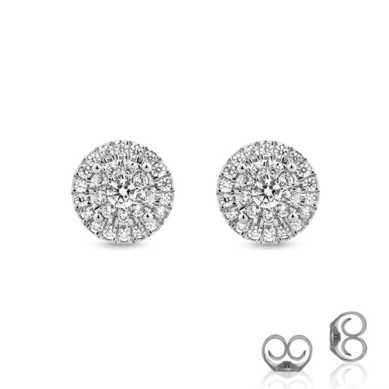 Lab Created Diamond Cluster Earrings
